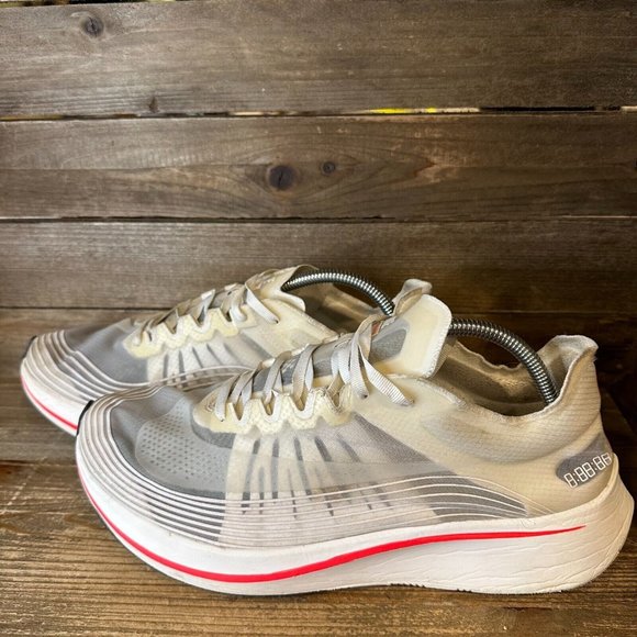 Womens Nike Zoom Fly SP White Athletic Running Comfort Shoes Sneakers Size 11 M - Picture 2 of 6